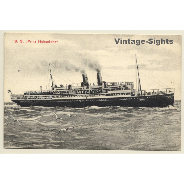 S.S. Prinz Hohenlohe / Dampfer - Handelsmarine (Vintage PC 1910s)