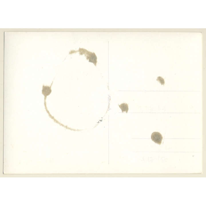 Mature Darkhaired Nude Plays With Teddy Bear *1 (Vintage RPPC 1950s/1960s)