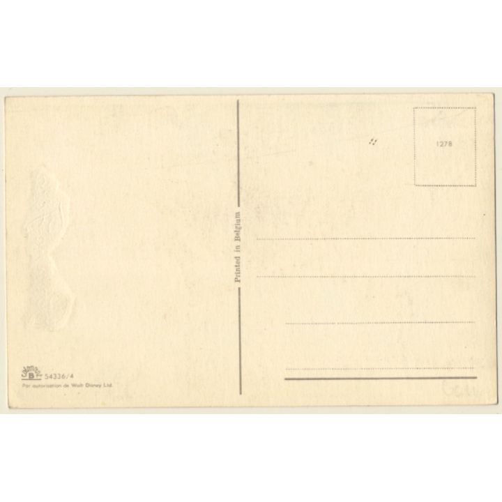 Walt Disney: Mickey Mouse, Minnie, Porky Pig, Donald Duck & Huey (Vintage PC Belgium 1950s/1960s)