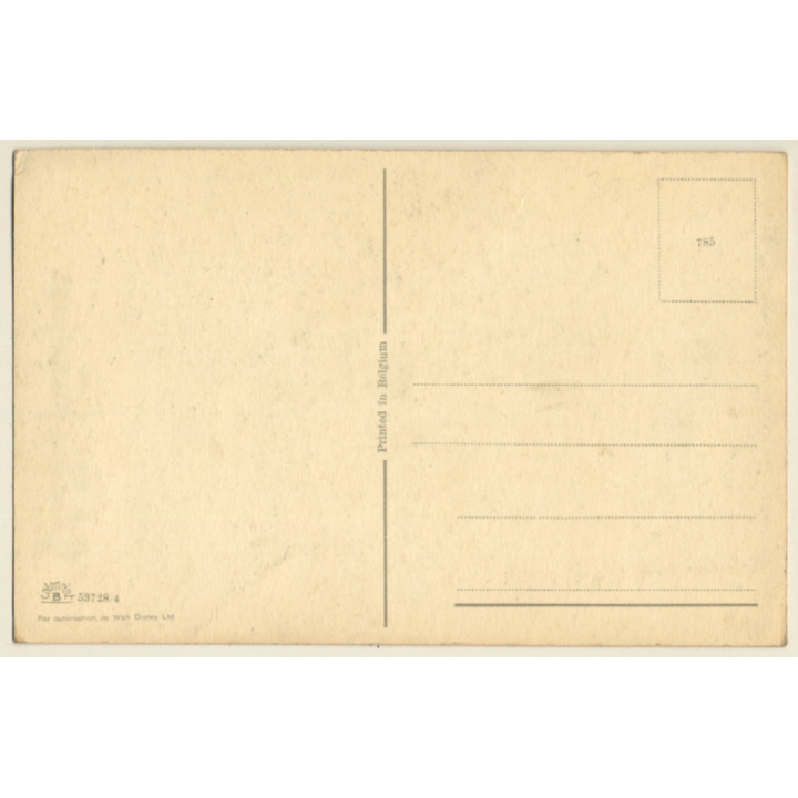 Walt Disney: Mickey Mouse & Donald Duck Skiing (Vintage PC Belgium 1950s/1960s)