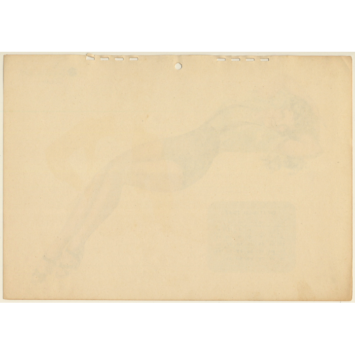 Alberto Varga: 1947 Esquire Girl Calendar: October / Pin Up (Vintage Calendar Page)