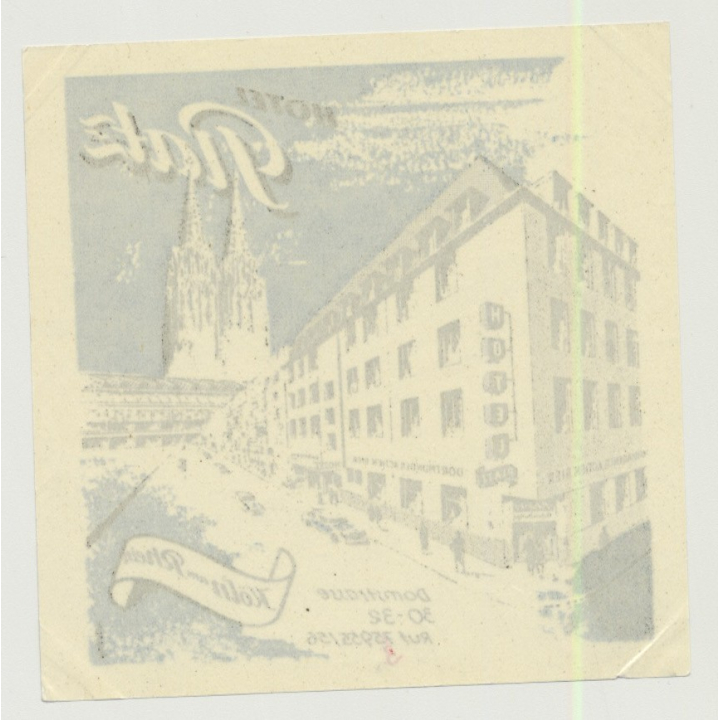 Hotel Platz - Kölm Am Rhein / Germany (Vintage Luggage Label)