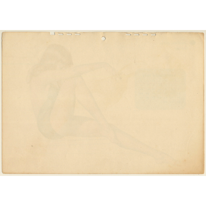 Alberto Varga: 1947 Esquire Girl Calendar: September / Pin Up (Vintage Calendar Page)