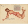 Alberto Varga: 1947 Esquire Girl Calendar: July / Pin Up (Vintage Calendar Page)