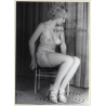 Natural Blonde Nude On Psychedelic Carpet*5 / Tan Lines (Vintage Photo GDR ~1970s/1980s)
