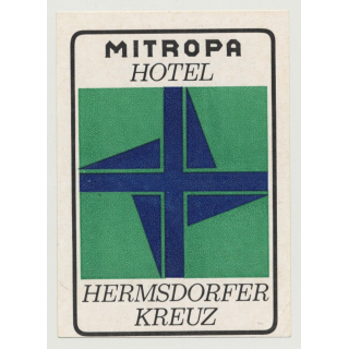 Mitropa Hotel - Hermsdorfer Kreuz / Germany (Vintage Luggage Label)