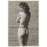 Rear View: Natural Brunette Nude In Baltic Sea / Butt (Vintage Photo GDR ~1970s/1980s)