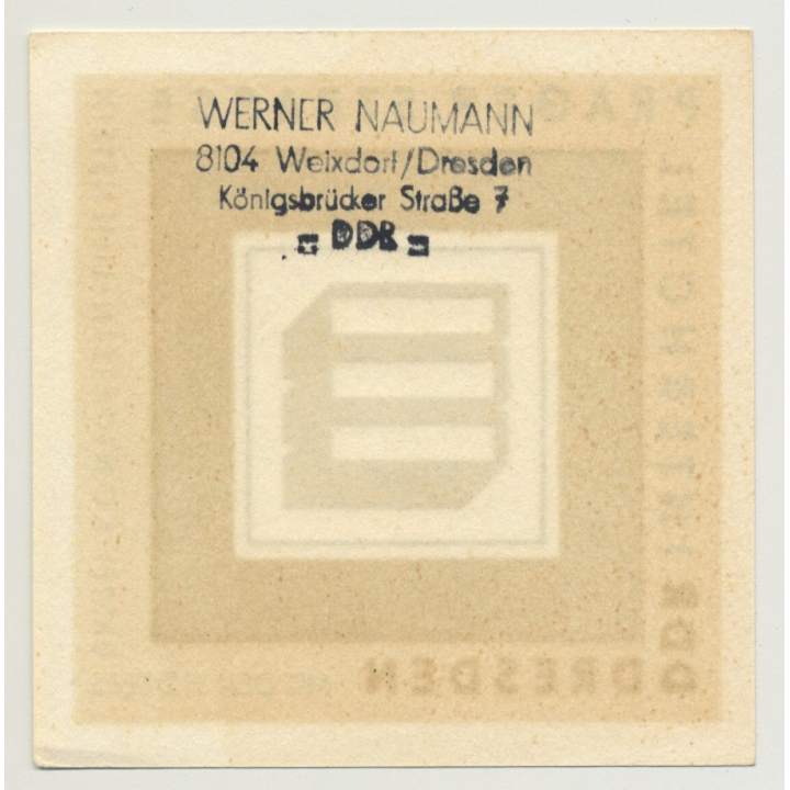 Interhotel Prager Strasse - Dresden / East Germany DDR (Vintage Luggage Label)