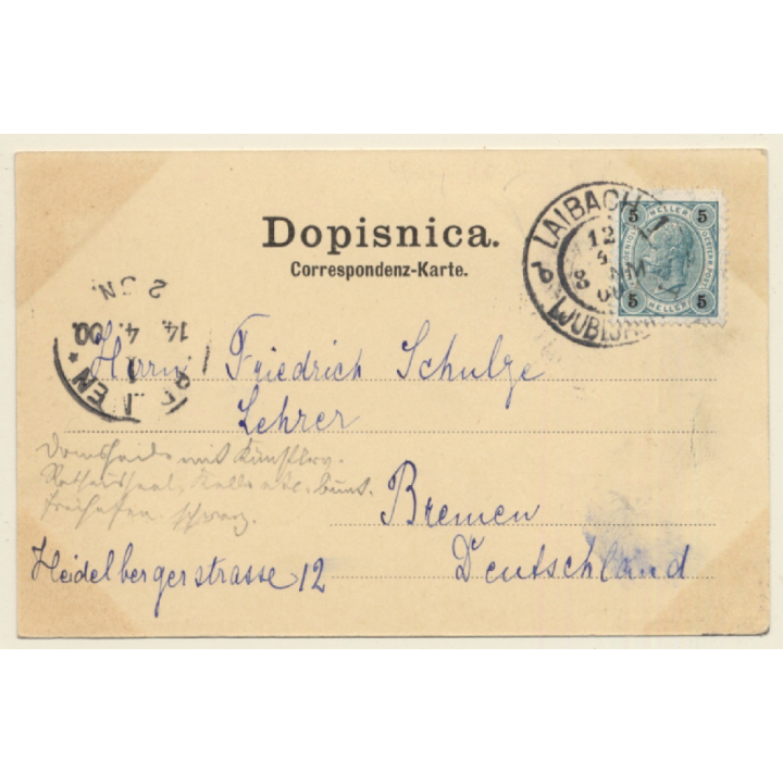 Ljubljana - Laibach / Slovenia: Narodni Dom - National Gallery (Vintage PC 1900)