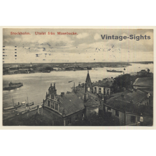 Stockholm / Sweden: Utsikt Fran Moseback (Vintage PC 1909)