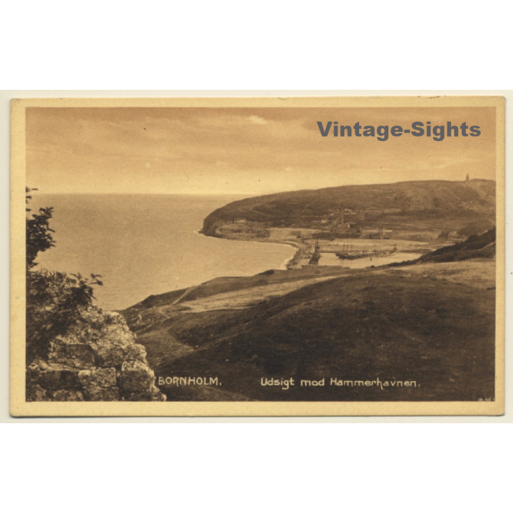 Bornholm / Denmark: Udsigt Mod Hammerhavnen (Vintage PC)