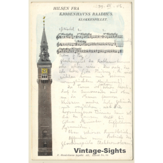 Copenhagen / Denmark: Hilsen Fra - Raadhus - City Hall (Vintage PC 1906)