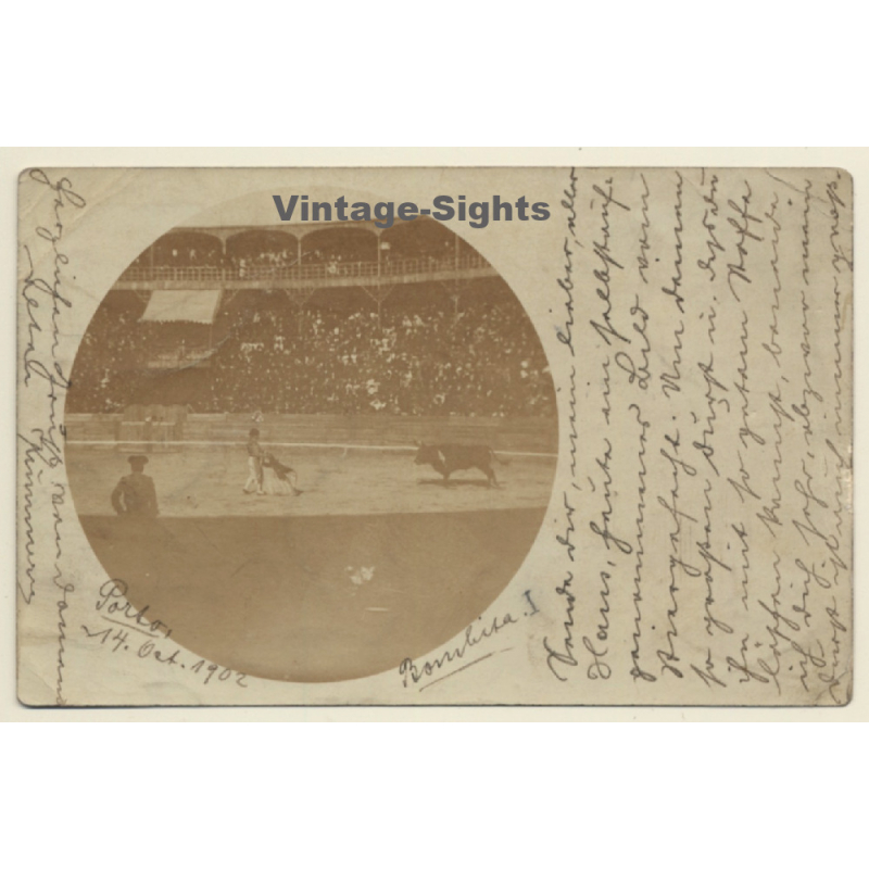 14. October 1902 Porto: Bullfight - Torero - Bombita I (Vintage RPPC)
