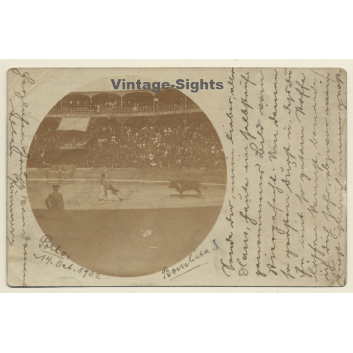 14. October 1902 Porto: Bullfight - Torero - Bombita I (Vintage RPPC)