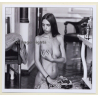 Artistic Erotic Study: Slim Brunette Semi Nude / Antiques (Digital Photo Print)