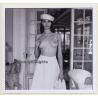 Artistic Erotic Study: Stunning Topless Brunette / White Skirt (Digital Photo Print)