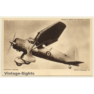Westland Lysander: Britain Prepared 37 (Vintage PC 1930s/1940s)