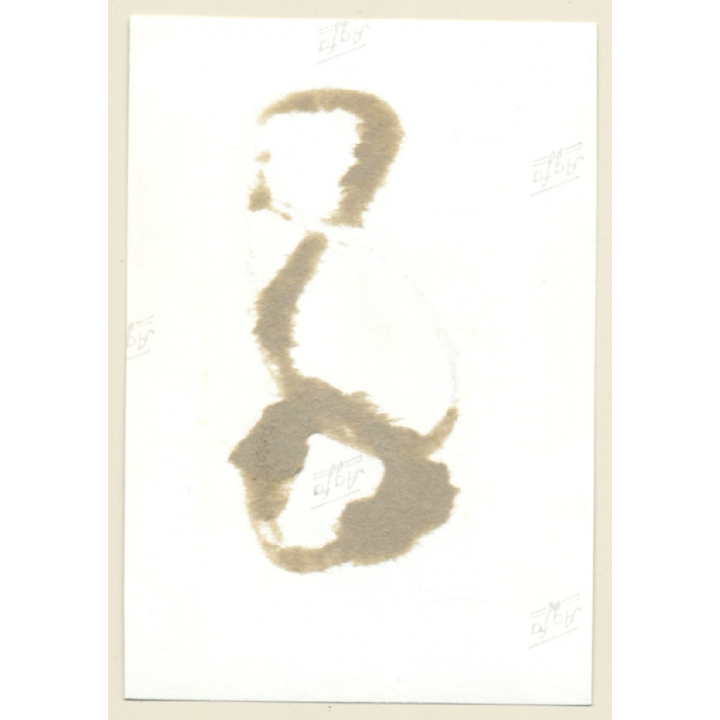 Impressive Darkhaired Nude Standing (Vintage Photo ~1960s)