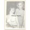 Topless Female & Blonde Girlfriend / Lesbian INT (Vintage Photo ~1950s)