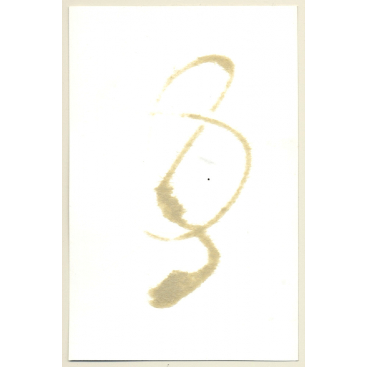 Cheeky Blonde Nude Kneeling On Couch / Nylons - Boobs (2nd Gen. Photo B/W ~1960s)