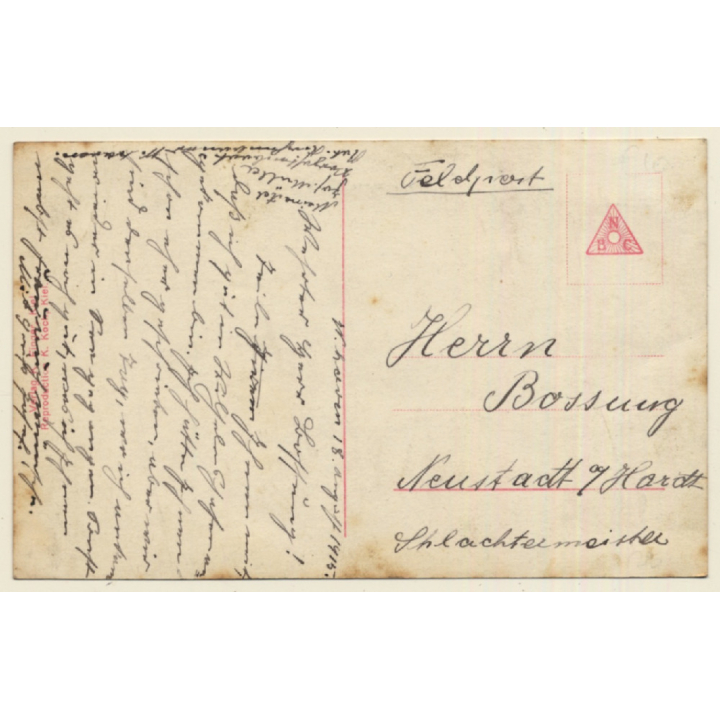 Unterseeboot Beim Tauchen / German Submarine - Deutsches U-Boot (Vintage RPPC 1915)