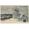 Holtenau: S.M.Y. Hohenzollern In Der Schleuse / Kriegsschiff (Vintage PC 1903)