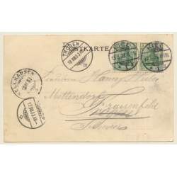 Holtenau: S.M.Y. Hohenzollern In Der Schleuse / Kriegsschiff (Vintage PC 1903)
