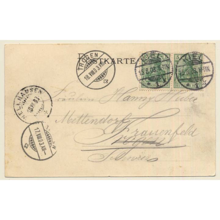 Holtenau: S.M.Y. Hohenzollern In Der Schleuse / Kriegsschiff (Vintage PC 1903)