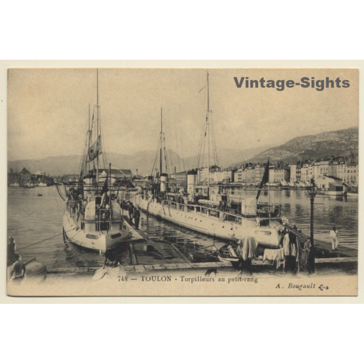 Toulon: Topilleurs Au Petit Rang / Warship (Vintage PC 1910s)