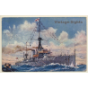 H.M.S. Dreadnought / Royal Navy - Warship (Vintage Artist PC 1900s)