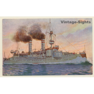 Christopher Raven: Duitsch Kustpantserschip Odin - Warship (Vintage Artist PC)