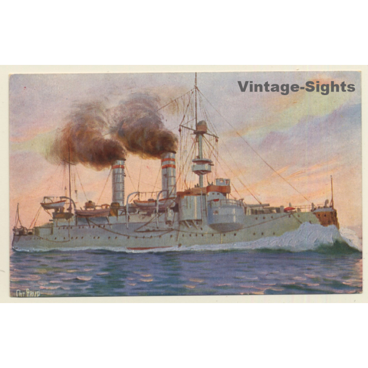 Christopher Raven: Duitsch Kustpantserschip Odin - Warship (Vintage Artist PC)