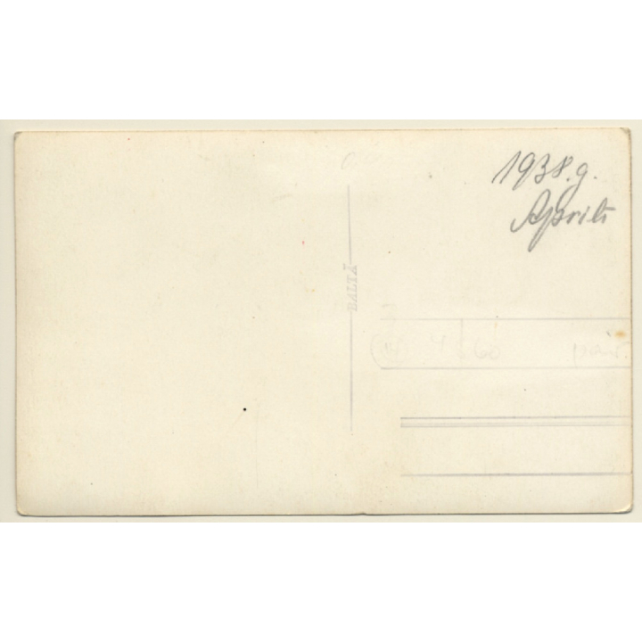 Stunning Darkhaired Female With Teddy Bear *1 (Vintage RPPC 1938)