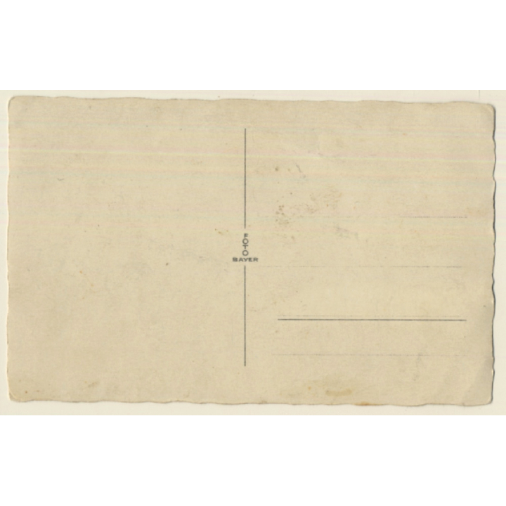 Sulky Little Blonde Girl With Teddy Bear / Art Deco (Vintage RPPC 1920s/1930s)