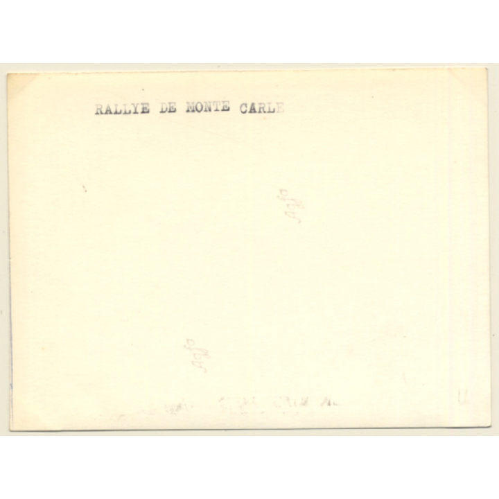 Rallye Monte Carlo 1964: N°204 Ford Falcon Sprint / Hall - McCluggage (Vintage Photo)