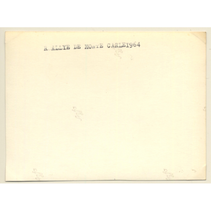 Rallye Monte Carlo 1964: N°211 ? Lancia Flavia Coupé / Schaefer - Briffaud ? (Vintage Photo)