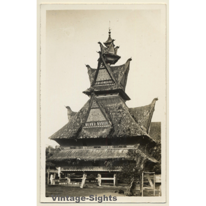 Sumatra / Indonesia: Pile Dwelling House*3 / Batak Architecture (Vintage RPPC ~1920s/1930s)