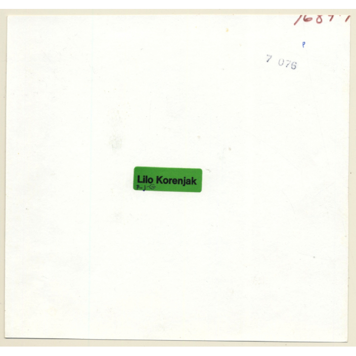 Erotic Study: Darkhaired Nude Beauty Kneeling / Tan Lines (Vintage Photo KORENJAK 1970s/1980s)