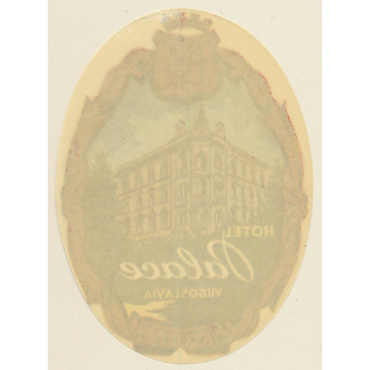 Zagreb / Croatia: Hotel Palace (Vintage Luggage Label)
