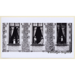 Artistic Erotic Study: 4 Topless Models Looking Out Of Windows (Digital Photo Print)