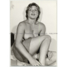 Semi Nude Shortaired Woman / Skirt (Vintage Photo B/W DDR ~1980s)