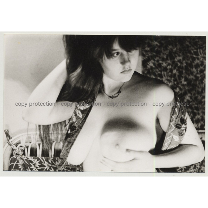 Upper Half Of Busty 80s Nude (Vintage Photo B/W DDR ~1980s)