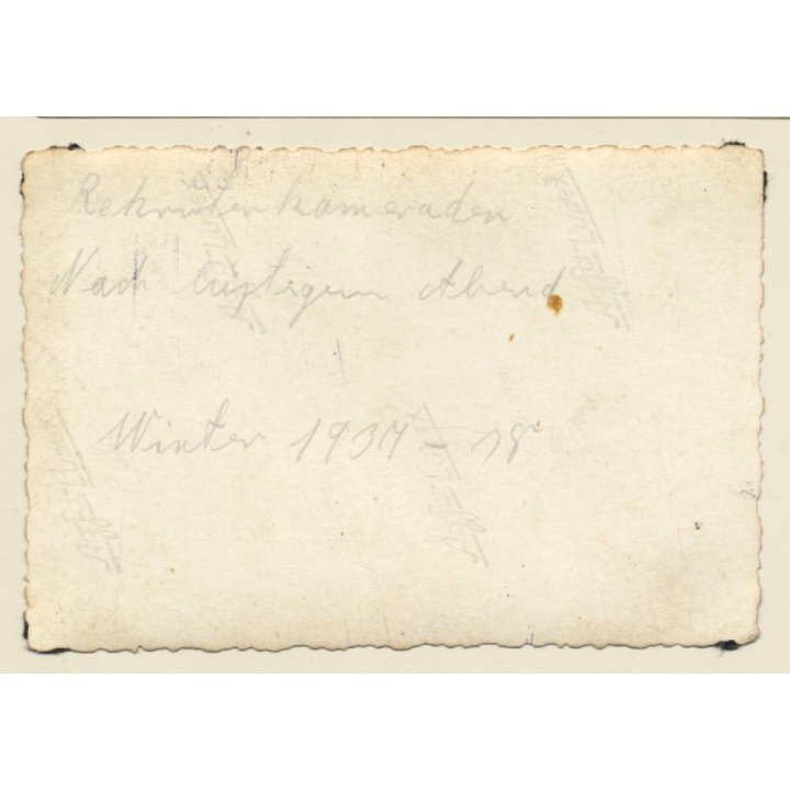 German Soldiers In Nightgowns With Rifles / Gay INT (Vintage Photo 1937)