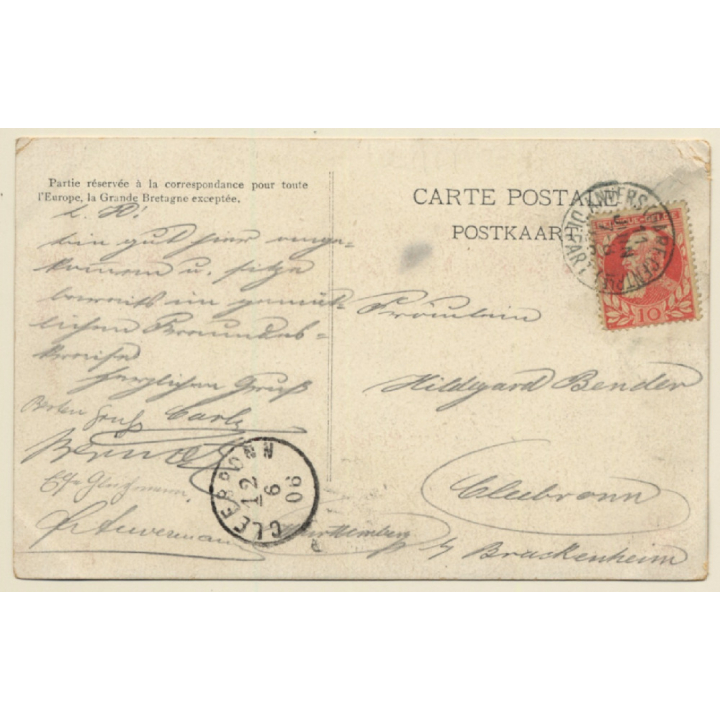 Anvers: Cale Sèche - Steamer In Dry Dock (Vintage PC 1906)