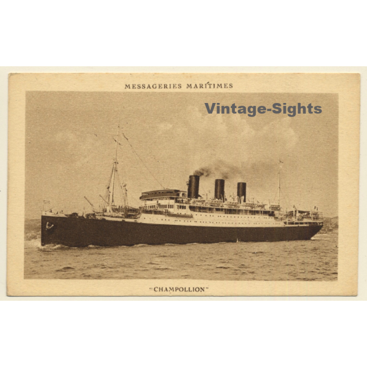 Messageries Maritimes: Paquebot Champollion (Vintage PC ~1920s)