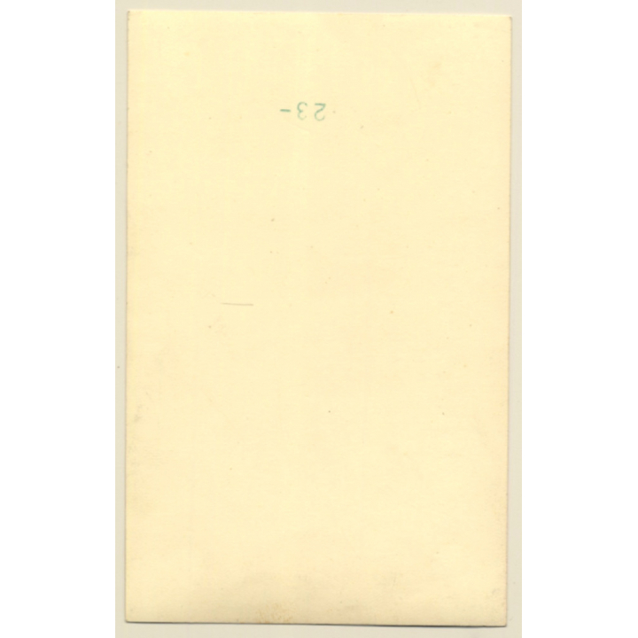 Semi Nude Female On Edge Of Bed / Lipstick - Suspenders (Vintage Photo France ~1940s/1950s)