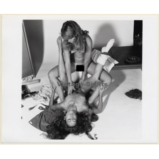 Erotic Study By T.Liori: 2 Slim Suntanned Nudes / Tan Lines - Lesbian INT (Vintage Photo KORENJAK 1970s/1980s)