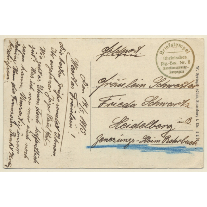 Klein Rumbach - Haut Rhin / France: Total View - Field Post (Vintage PC 1915)