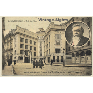 Lyon - Rhone / France: Ecole de Filles De La Martinière (Vintage PC 1907)