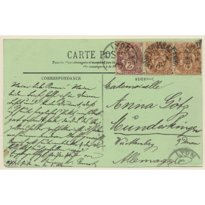 Lyon - Rhone / France: Ecole de Filles De La Martinière (Vintage PC 1907)